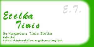 etelka timis business card